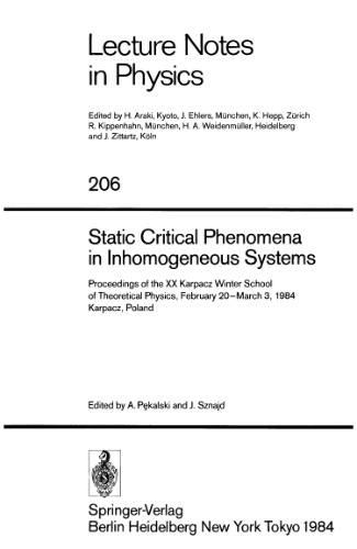 Static Critical Phenomena in Inhomogeneous Systems