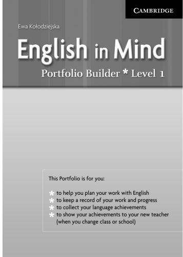 English in Mind 1. Portfolio