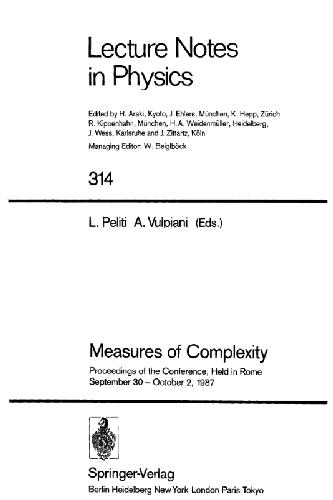 Measures of Complexity