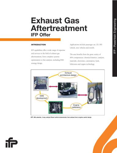 IFP offer. Exhaust gas aftertreatment