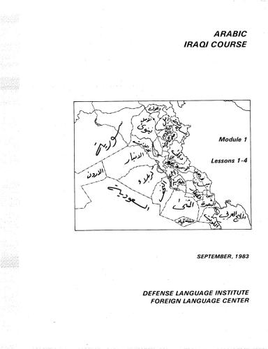 Defense Language Institute. Arabic Basic Course. Iraqi Dialect. Part 1/4