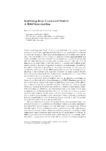 Particle Scattering, X-Ray Diffraction, and Microstructure of Solids and Liquids