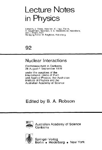 Nuclear Interactions