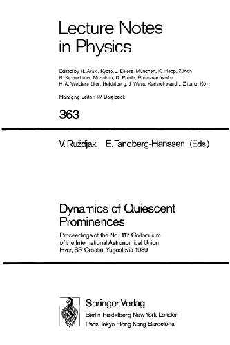 Dynamics of Quiescent Prominences