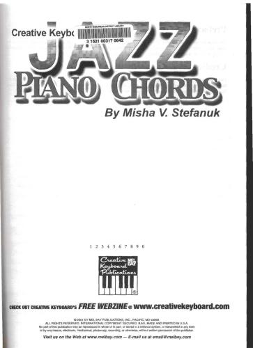 Jazz Piano Chords. Джазовые аккорды