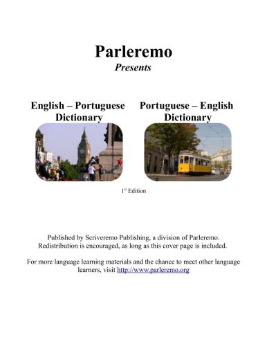 English-Portuguese, Portuguese-English Dictionary