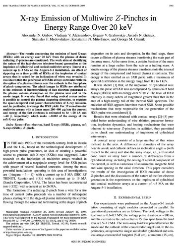 X-ray emission of multiwire Z-pinches in energy range over 20 keV