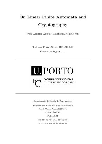 On Linear Finite Automata and Cryptography