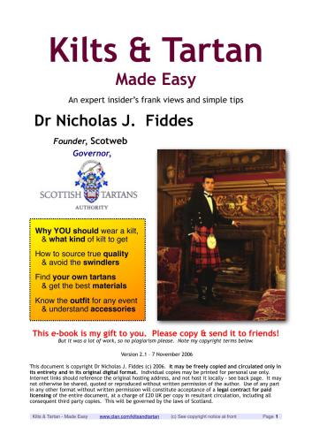 Kilts & Tartan Made Easy