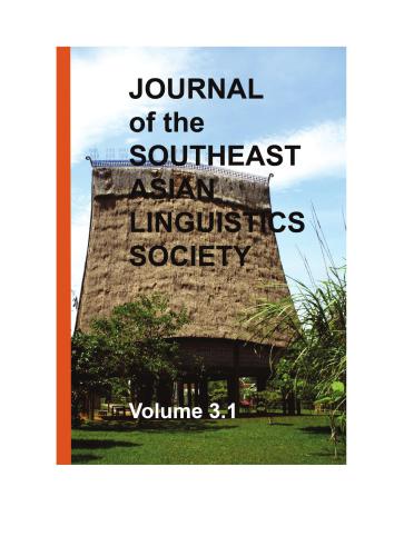 Journal of the Southeast Asian Linguistics Society 2010 Volume 3.1