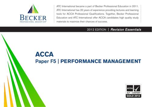 ACCA ATC F5 Revision Essentials June 12