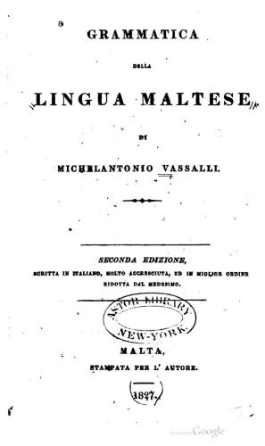 Grammatica della Lingua Maltese