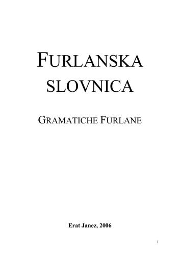 Furlanska slovnica. Gramatiche furlane