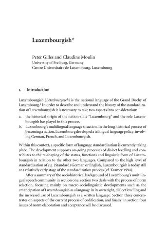 Luxembourgish (Language Standardization)