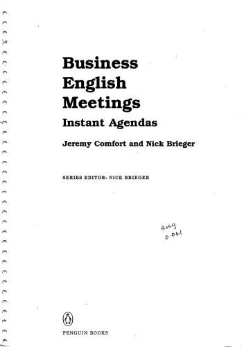 Business English Meetings - instant agendas