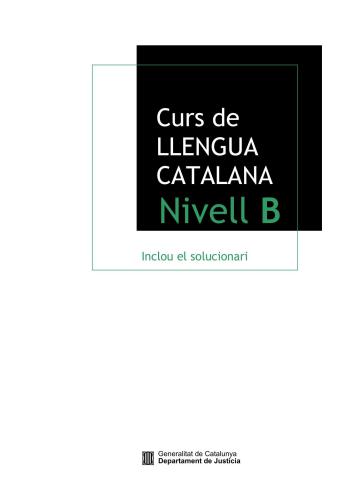 Curs de llengua catalana. Nivell B