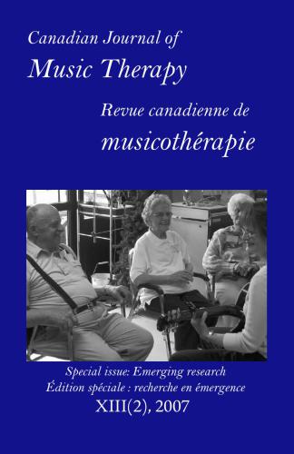 Canadian Journal of Music Therapy, XIII