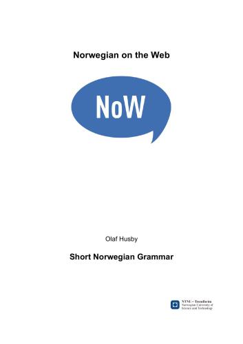 Norwegian on the Web. Short grammar