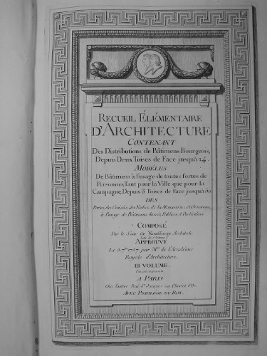 Recueil Elementaire d’Architecture (Том 3)