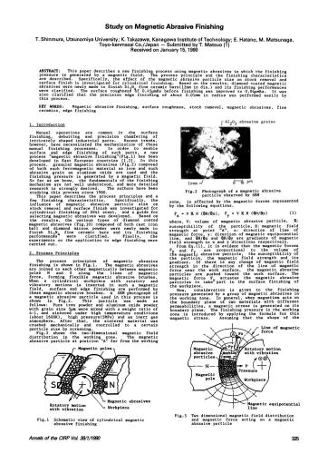 Study on Magnetic Abrasive Finishing