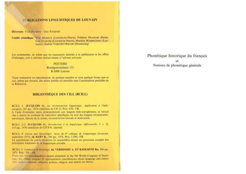 Phonétique historique du français et Notions de phonétique générale