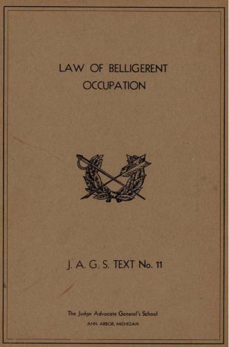 Law of Belligerent Occupation