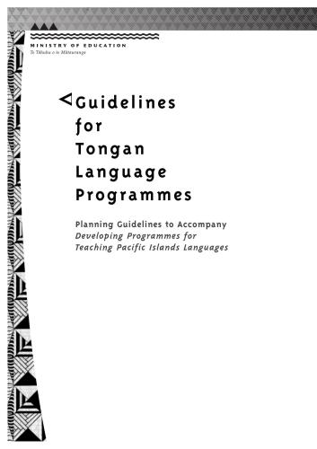 Guidelines for Tongan Language Programmes