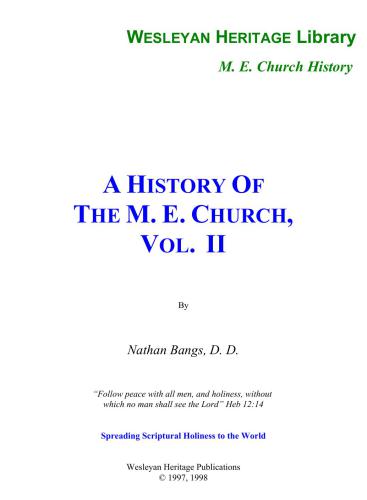 A History of the Methodist Episcopal Church. Vol. II