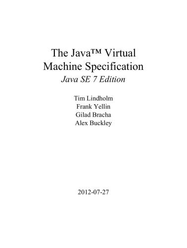 The Java Virtual Machine Specification. Java SE 7 Edition