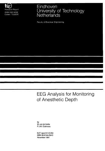 EEG analysis of monitoring of anaestetics depth