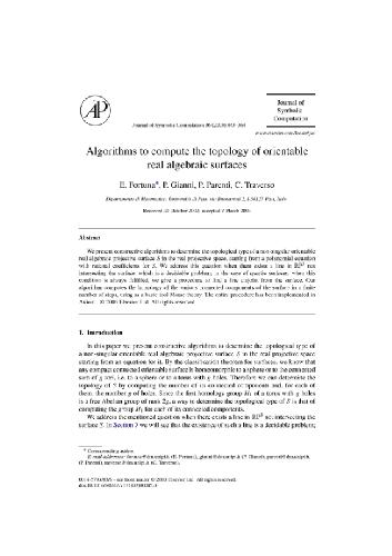 Computing the topology of orientable real algebraic surfaces