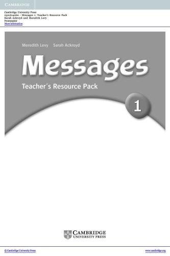 Messages 1 Teacher`s Resource Pack