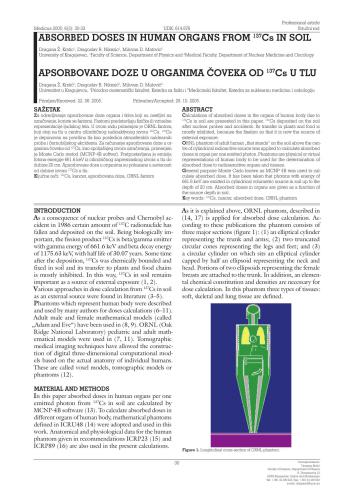 Absorbed doses in human organs from 137cs In soil