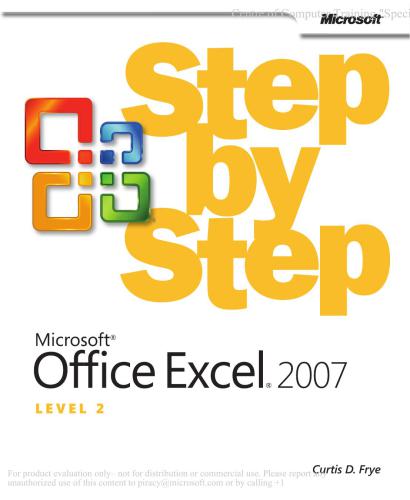 Microsoft Office Excel 2007 Step by Step. Level 2