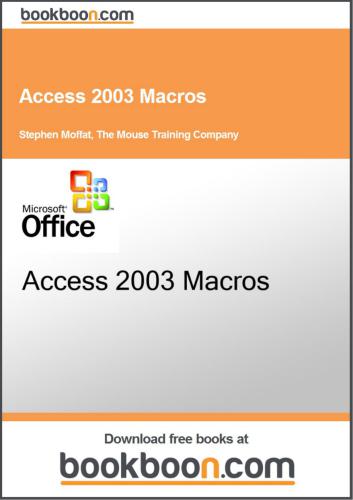 Access 2003 Macros