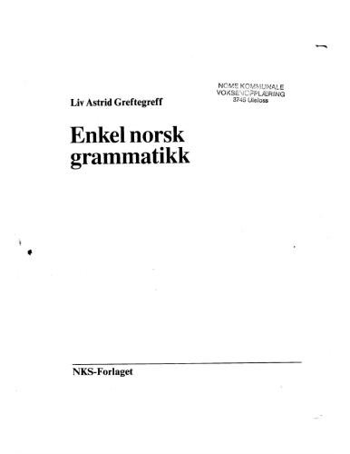 Enkel norsk grammatik