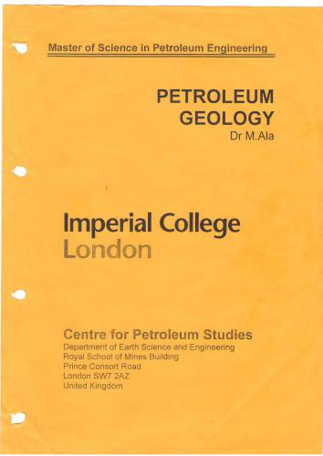 Petroleum Geology. Log interpretation course