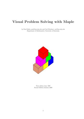 Visual Problem Solving with Maple