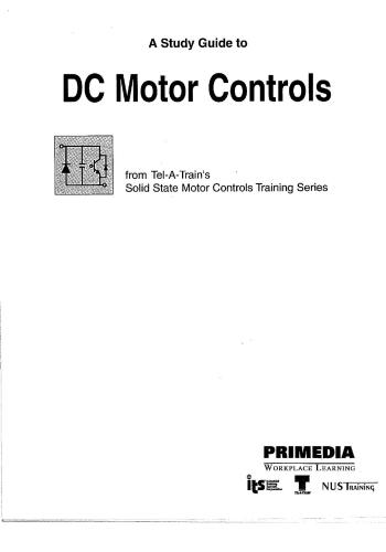 Tel-a-Train. A study guide to dc motor controls