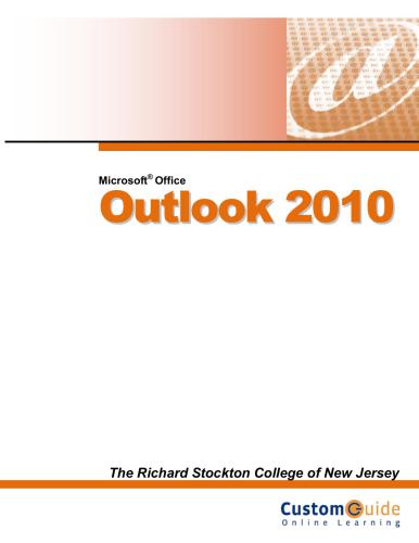 CustomGuide. Microsoft Office Outlook 2010