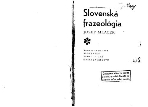 Slovenska frazeologia