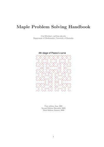 Maple Problem Solving Handbook