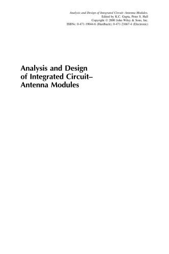 Analysis and Design of Integrated Circuit-Antenna Modules