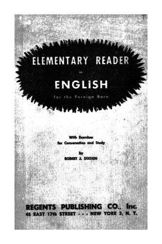 Elementary Reader in English for the Foreign Born