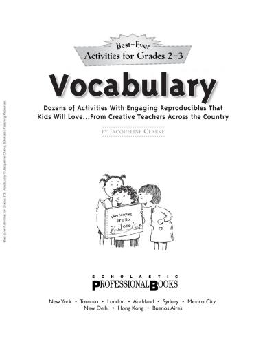 Vocabulary. Best-Ever Activities For Grades 2-3