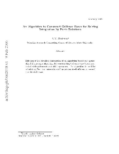 An Algorithm to Construct Groebner Bases for Solving Integration by Parts Relations