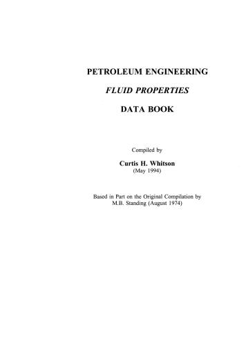 Petroleum Engineering Fluid Properties: Data Book