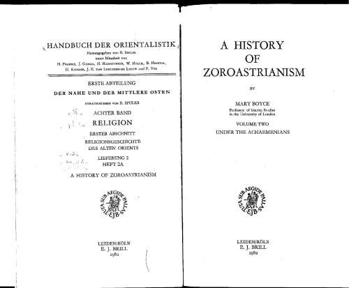 A History of Zoroastrianism, Vol. II