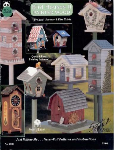 Design Originals, Bird Houses 2 - Painted Wood