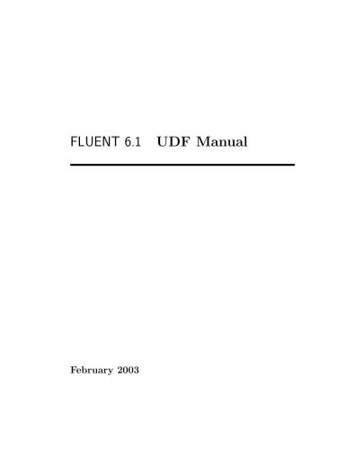 Fluent 6.1 UDF Manual